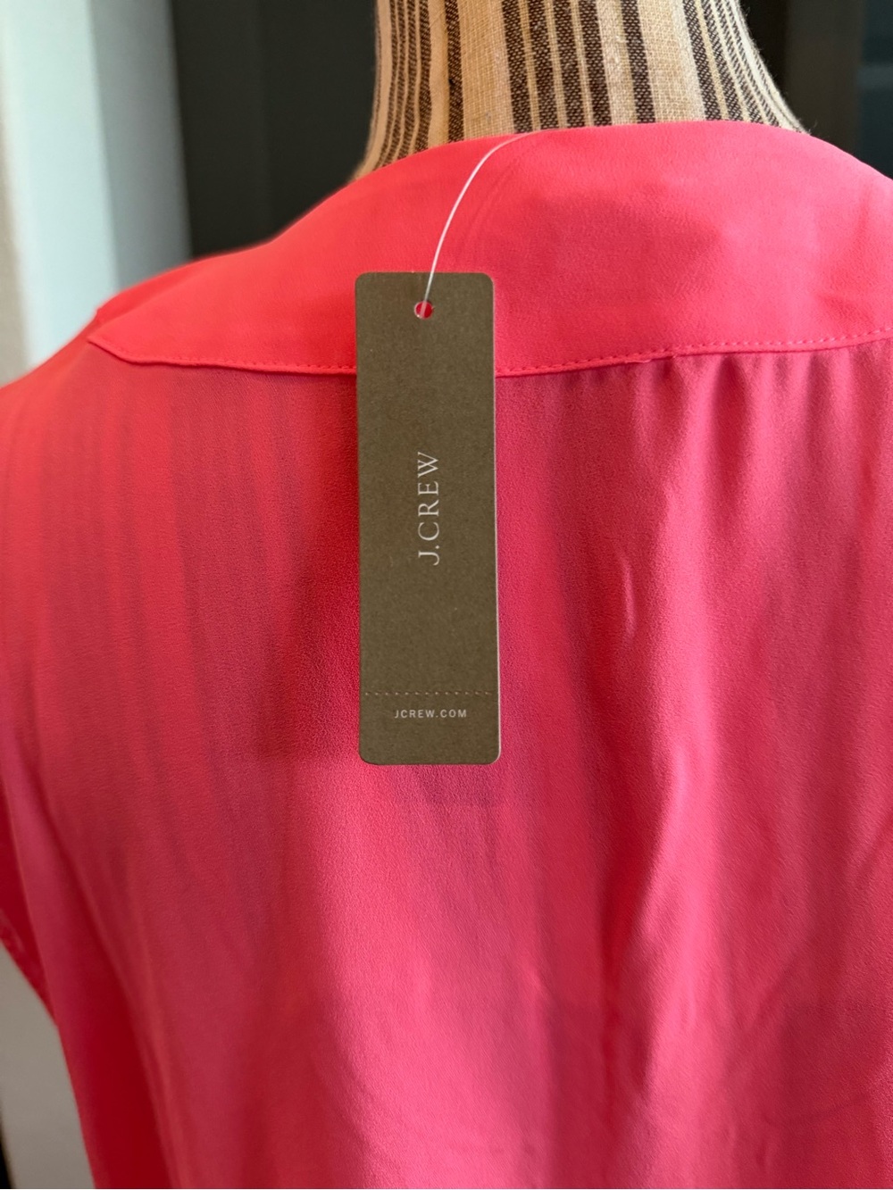 JCrew V-Neck Sleeveless Blouse in Hot Pink medium - Picture 7 of 13